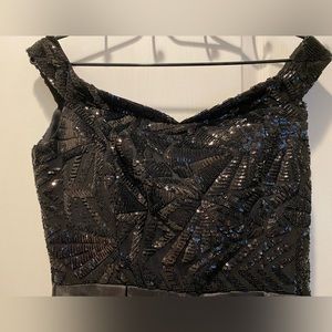 Black off shoulder dress new size small